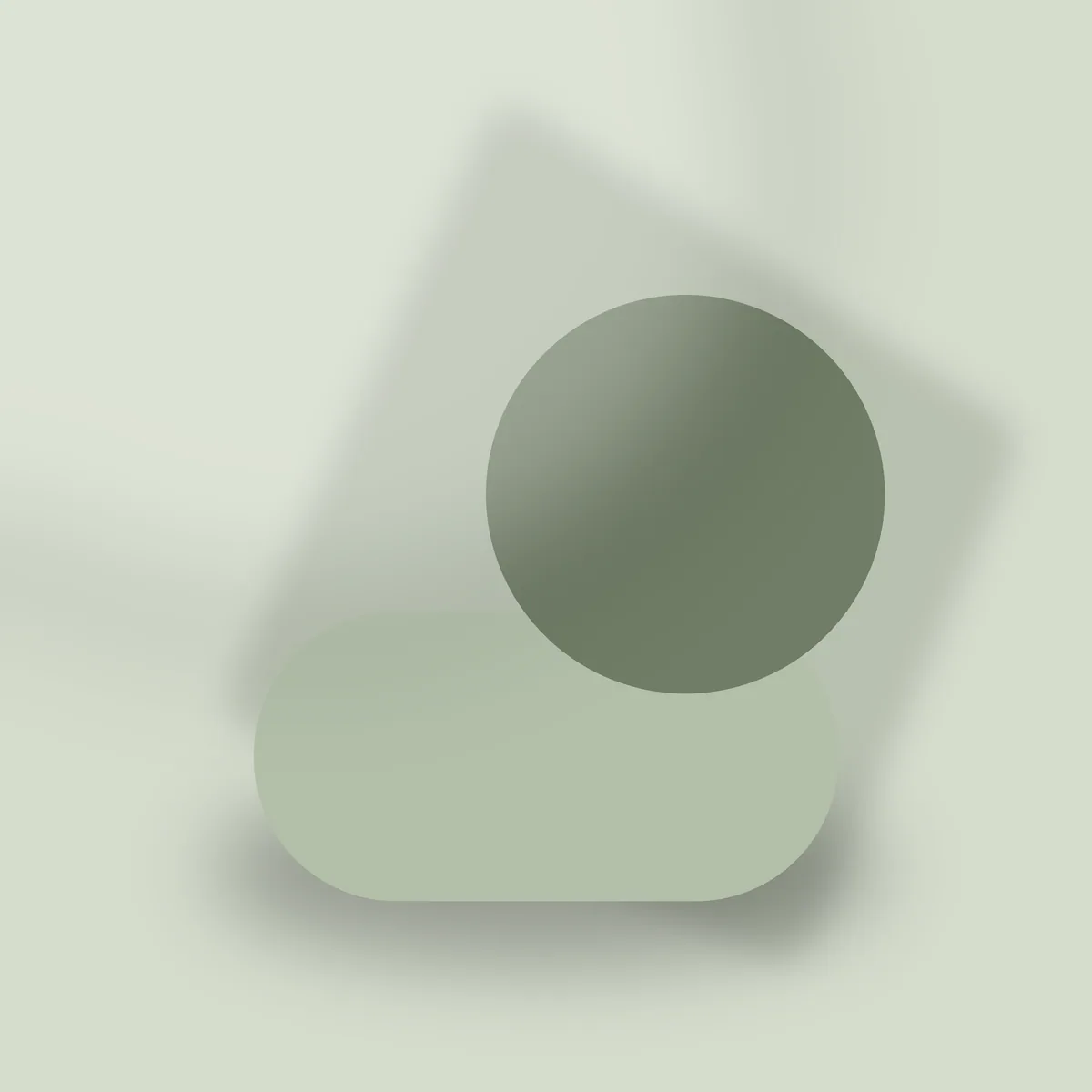 Soft sage product stage for skincare