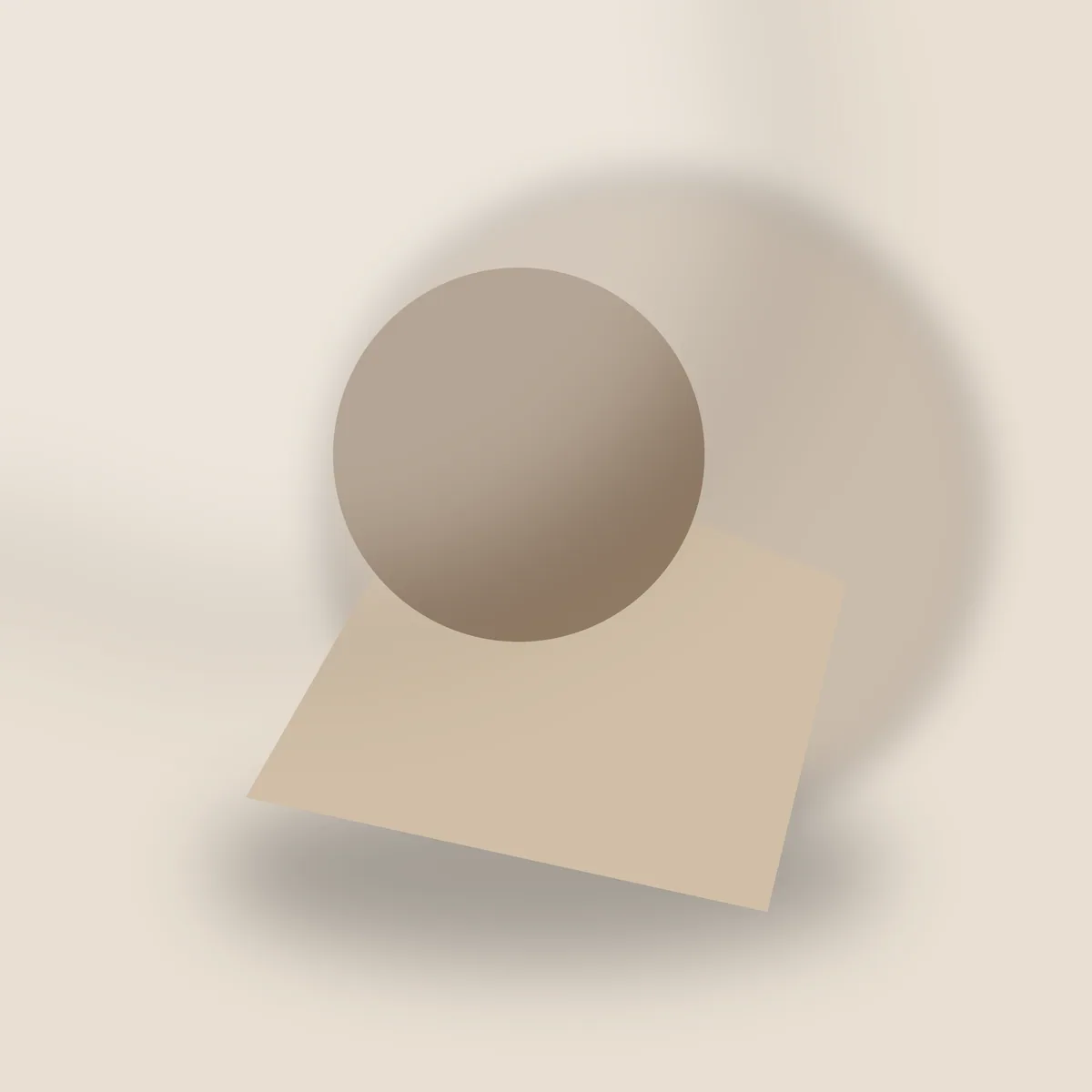 Minimal sand-toned cosmetic background
